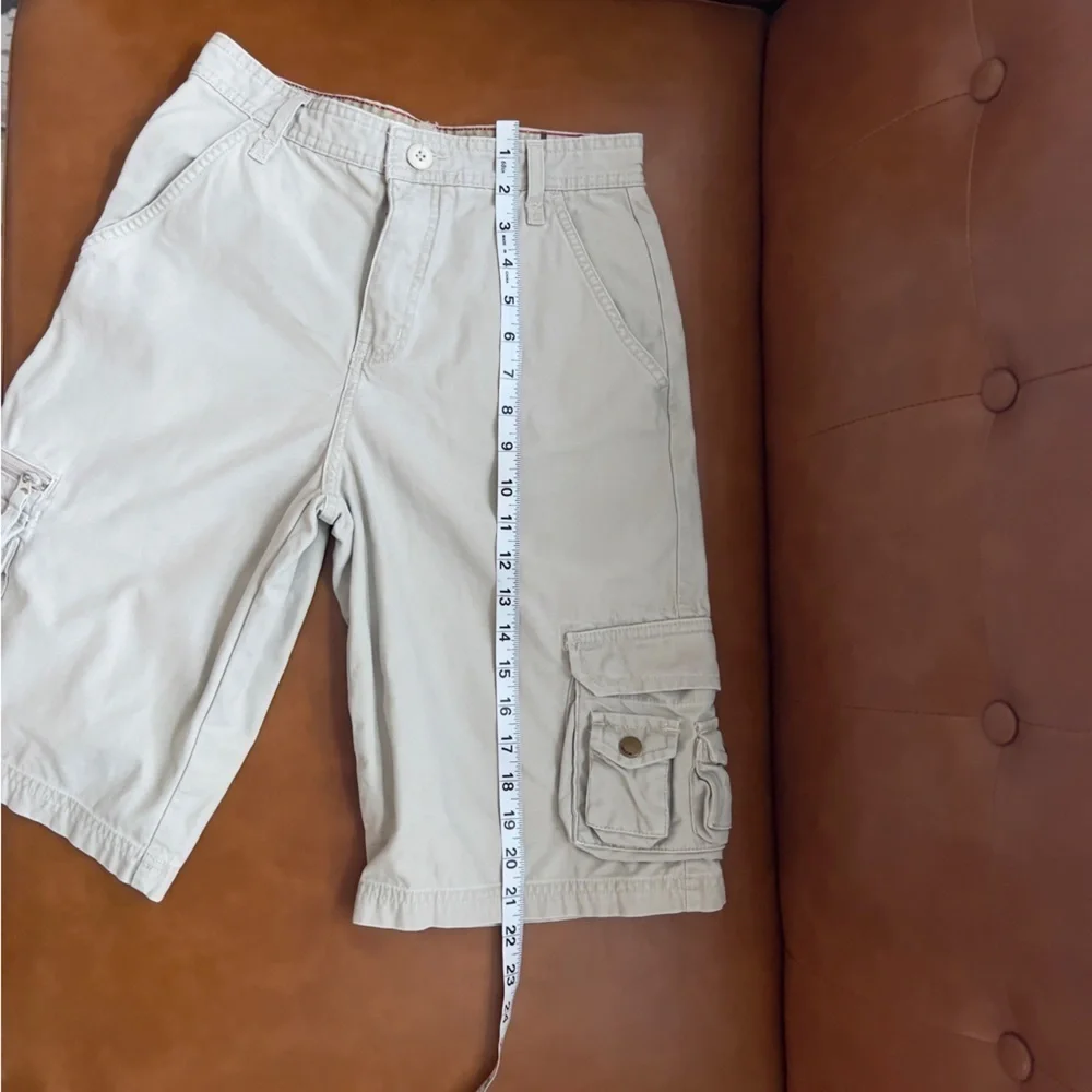 Mossimo Big Kids Boys Size 14 Light Tan Khaki Cargo Utility Shorts NWOT